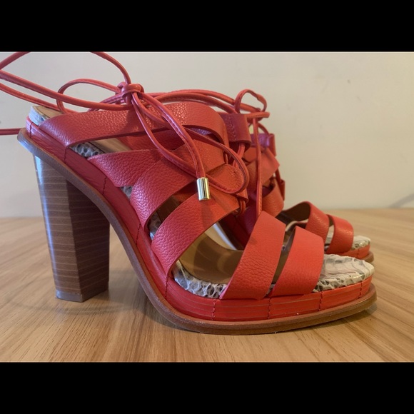 CALVIN KLEIN Panelope Ankle Wrap Sandal Heels - Picture 3 of 6